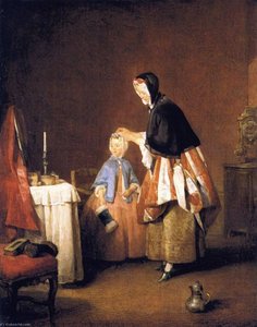 The Morning Toilet — Jean-baptiste-siméon Chardin