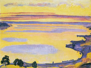 Sunset On Lake Geneva From The Caux — Ferdinand Hodler, Symbolism