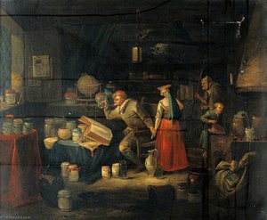 A Man Examining A Urine Flask — Egbert Van Heemskerck Ii