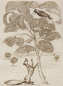 Illustration For The Fable 'the Crow And The Fox' — Martiros Sarian