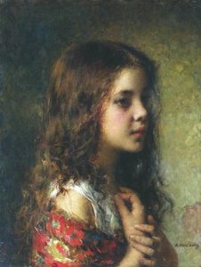 Head Of A Girl — Alexei Alexeievich Harlamoff