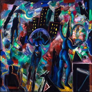 Night Magic (blue Jester) — Carlos Almaraz, Chicano