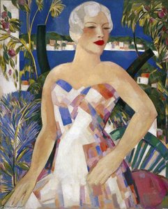 Blonde With Checked Sundress — John Duncan Fergusson