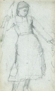 Figure Study Relating To 'the Shepherdess' — Sir George Clausen
