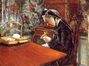 Portrait Of Madame Boissiere Knitting — Gustave Caillebotte