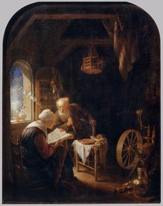 The Bible Lesson, Or Tobit And Anna — Gerrit Dou