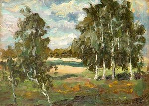 Landscape With Birches — Konstantin Yuon
