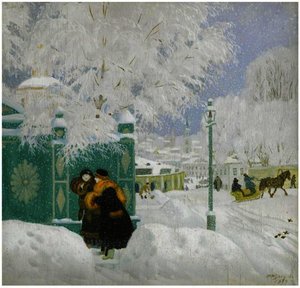 Winter Scene — Boris Mikhailovich Kustodiev