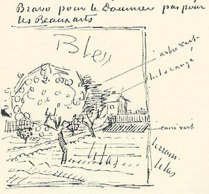 Orchard And House With Orange Roof — Vincent Willem Van Gogh