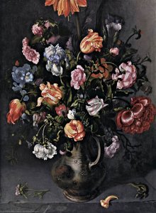 A Vase With Flowers — Jacob Woutersz Vosmaer