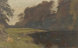 River Scene Near Naworth — George James Howard