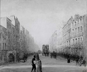 Oxford Street, London, (painting) — Anna Richards Brewster, Realism