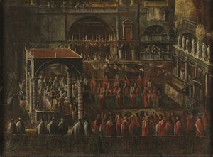The Doge Francesco Morosini Receives The Stocco And The Pileo In The Basilica Of San Marco — Alessandro Piazza (0000-0002-5492-2647)