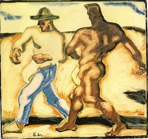 Sower And Devil — Albin Egger Lienz