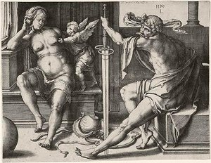 Mars, Venus, And Cupid — Lucas Van Leyden