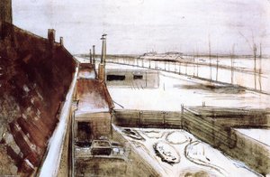 View From The Window Of Vincent's Studio In Winter — Vincent Willem Van Gogh