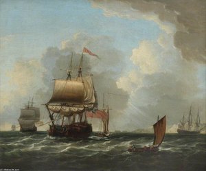 A Commodore Coming In To Anchor