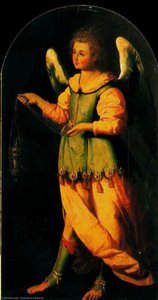 Angel Tiruferario — Francisco De Zurbarán, Baroque Religious Painting