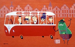 Rubella Misses His Ride — Josh Agle (shag)