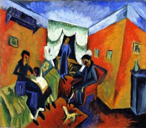 Dr. Bl. In Red Chair — Ernst Ludwig Kirchner, German Expressionism