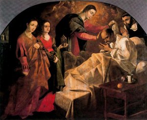 Curación Milagrosa Del Beato Reginaldo De Orleans — Francisco De Zurbarán