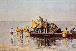 Taking Up The Net — Thomas Eakins