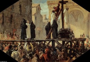 The Execution Of Savonarola — Stefano Ussi
