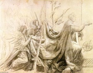 Kneeling King With Two Angels — Matthias Grünewald