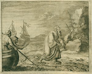 Evangelist John Exiled On Patmos, Ad 97 — Jan Luyken