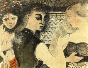 The Blue Curtain — Paul Delvaux