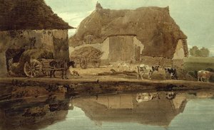 Phineas Borret's Farm Near Saffron Walden — Thomas Girtin