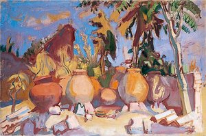 Landscape with Large Terracotta Jars