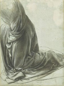 The Drapery Of A Kneeling Figure — Leonardo Da Vinci, Renaissance