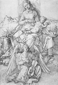 The Madonna And Child With A Music-making Angel — Albrecht Dürer, Northern Renaissance