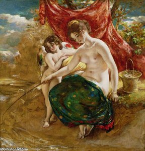 Love's Angling, — William Etty