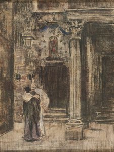 Pierrot And Woman Embracing — Walter Richard Sickert