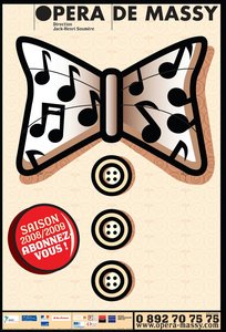 Massy Opera House Season Poster, 2008/2009 — Michel Bouvet