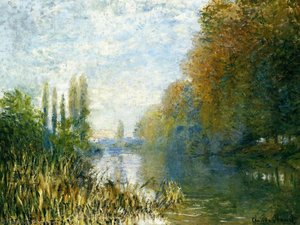 The Banks Of The Seine In Autumn — Claude Monet