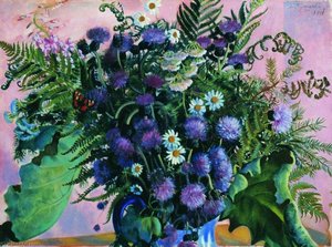 Flowers — Boris Mikhailovich Kustodiev