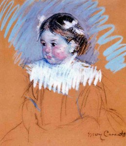 Bust Of Ellen With Bows In Her Hair — Mary Stevenson Cassatt