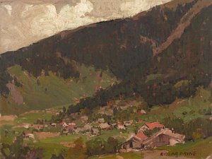 Village At The Base Of The Mountain