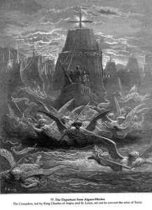 St. Louis Leaving Aigues-mortes — Paul Gustave Doré