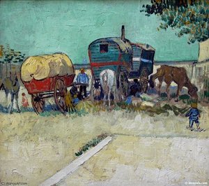 Les Roulottes Campement De Bohemiens — Vincent Willem Van Gogh