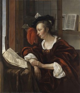 Woman Reading A Book By A Window — Gabriel Metsu
