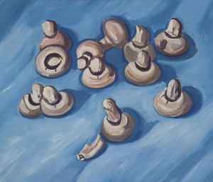 Mushrooms On A Blue Background — Marsden Hartley