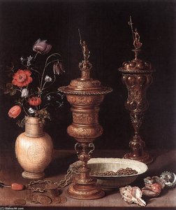 Still-life With Flowers And Goblets — Matthäus The Elder Merian