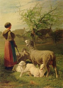 Springtime (also Known As Le Printemps) — Charles-émile Jacque