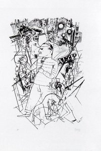 Self-portrait (for Charlie Chaplin) — George Grosz
