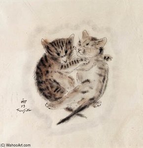 Les Deux Chattons — Léonard Tsuguharu Foujita