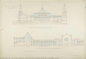 Cross Section Drawings of Western Alexandra Palace